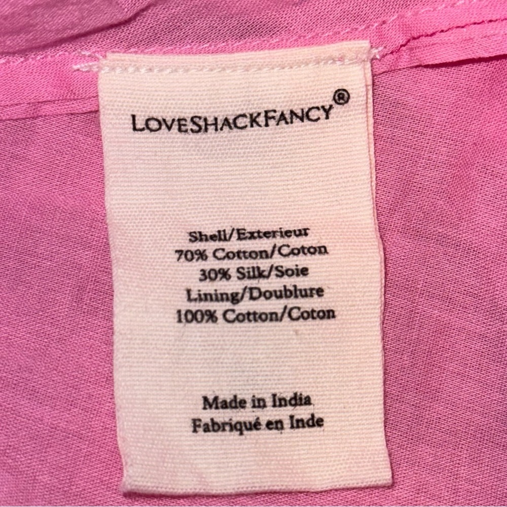 LoveShackFancy | NEW Karalie Silk Blend Maxi Dress in Holiday Sun Fuchsia Size 2 - Picture 13 of 13
